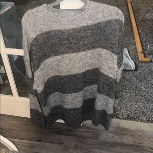 Gray Striped Women’s Sweater